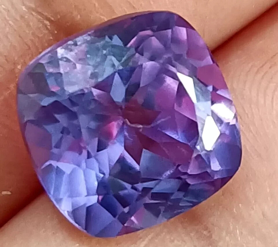 80 Ct EGL Certified Natural Alexandrite Color Change Cushion Loose Gemstone