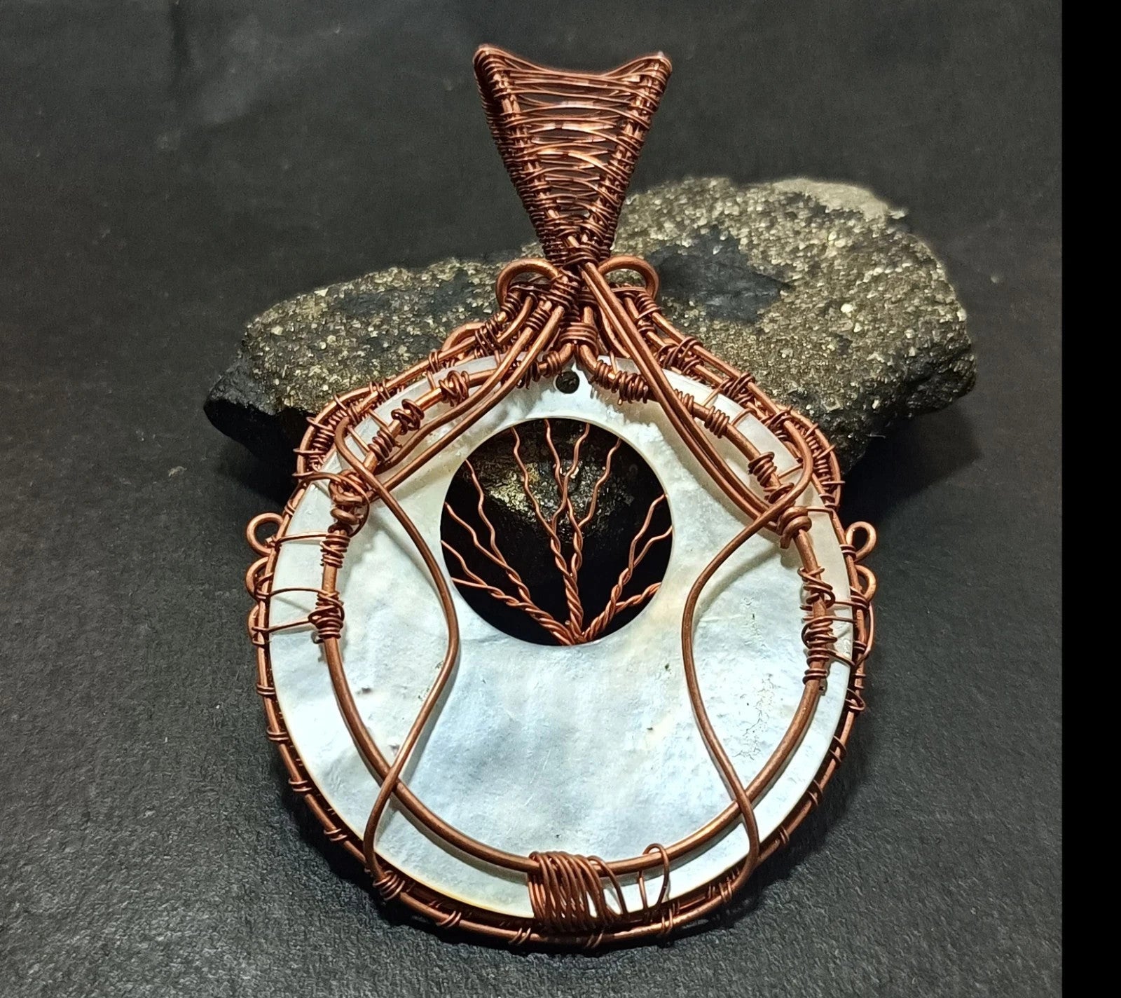 Gift For Her Copper Labradorite Jewelry Wire Wrapped Tree Life Pendant 127.60 Ct