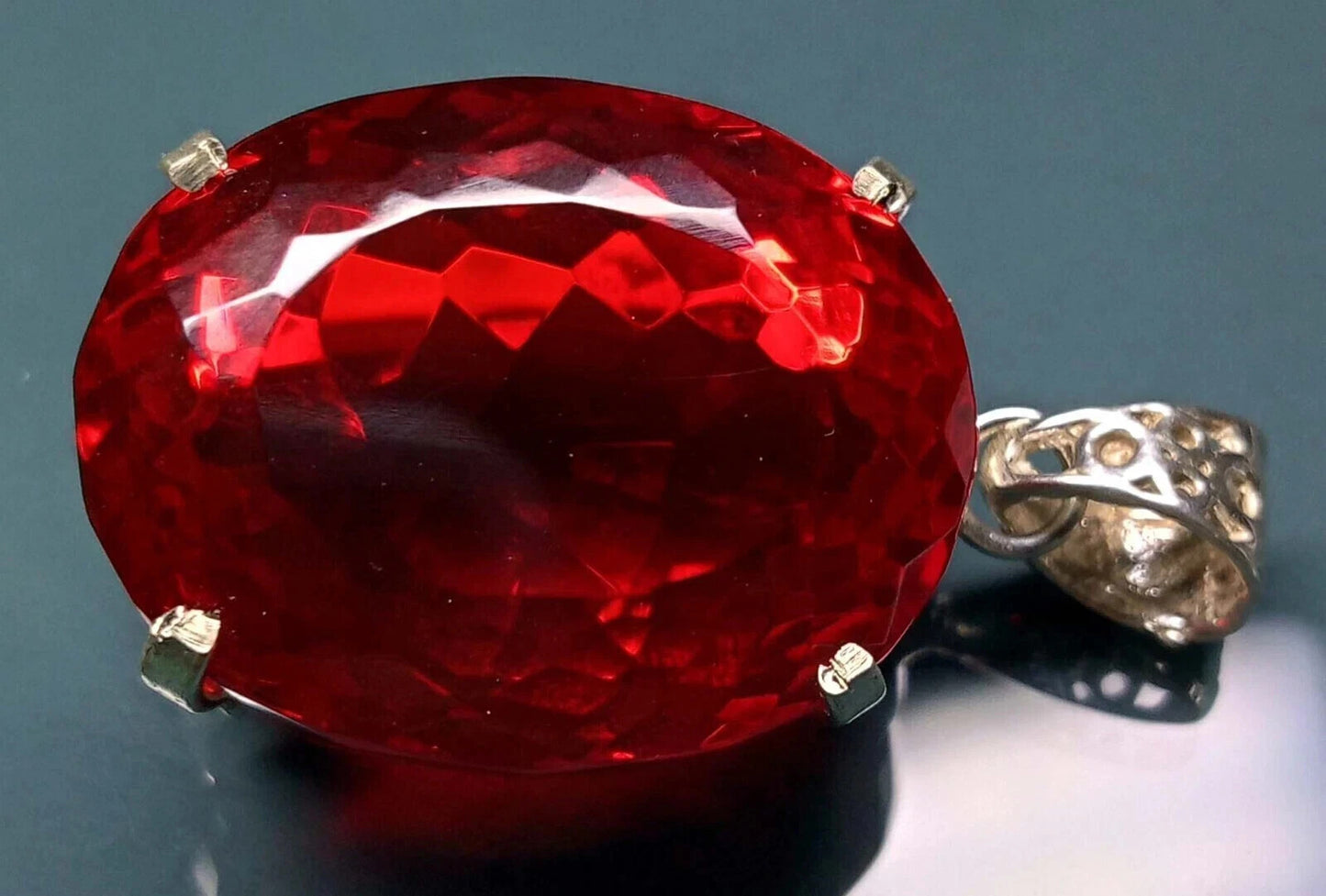 Red Topaz Locket Oval Cut 93.05 Ct Pendant Natural Gemstone EGL Certified