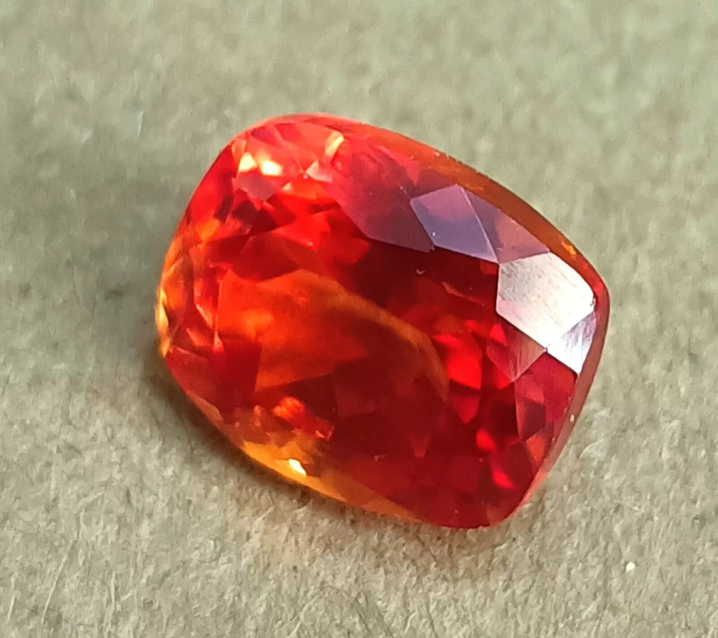 Flawless Natural Ceylon Orange Sapphire Cushion Cut 8.00 Ct Loose A++ GEMSTONE
