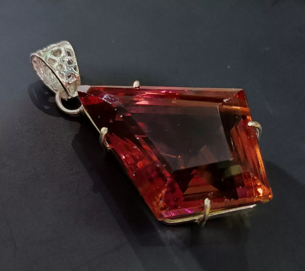 98.05 Ct Natural 7 Color Zultanite Pendant 925 Silver Loose Certified Gemstone