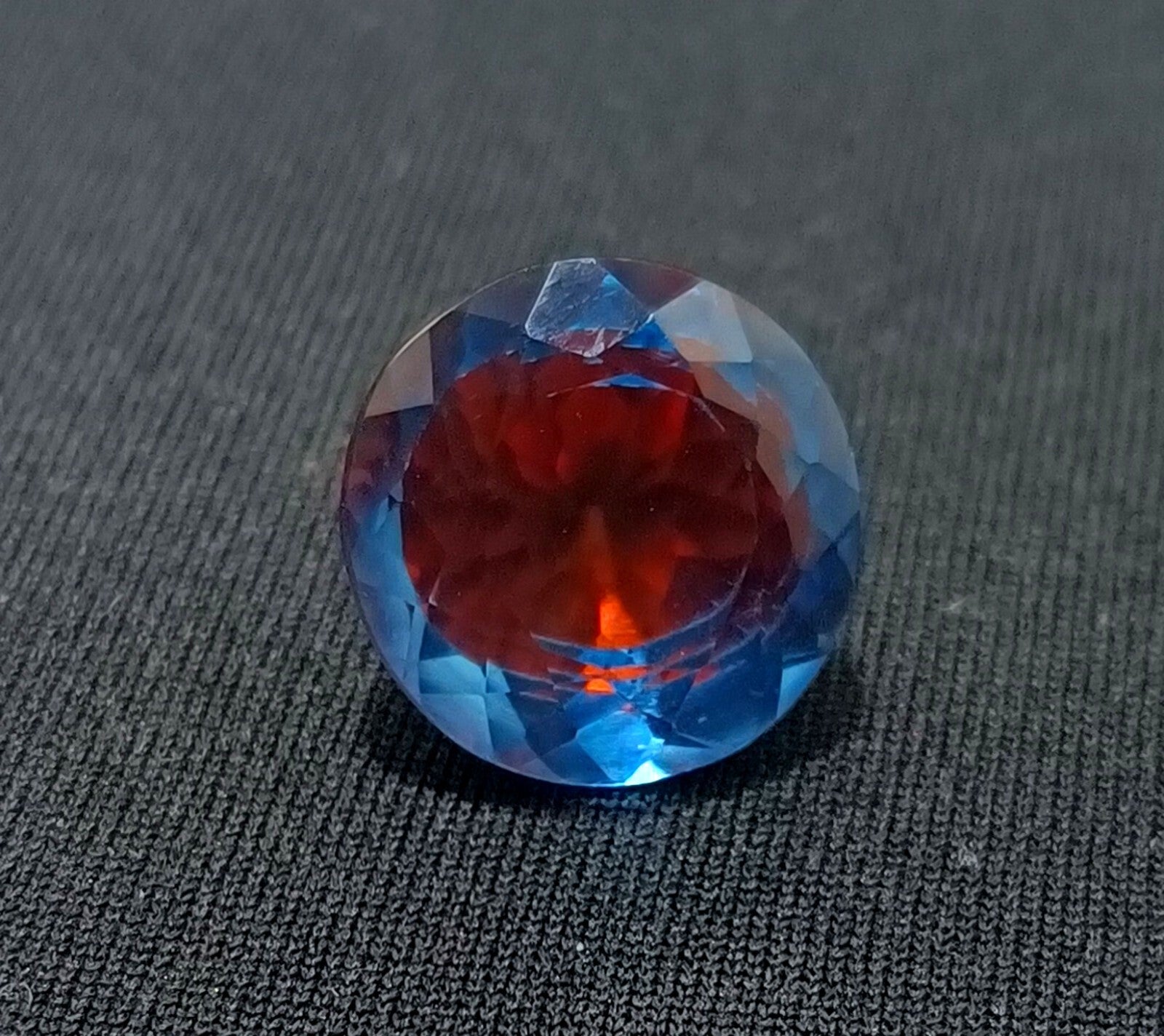 14.90 Ct A++ NATURAL Ceylon PITAMBARI Sapphire Bi-Color Certified Round GEMSTONE
