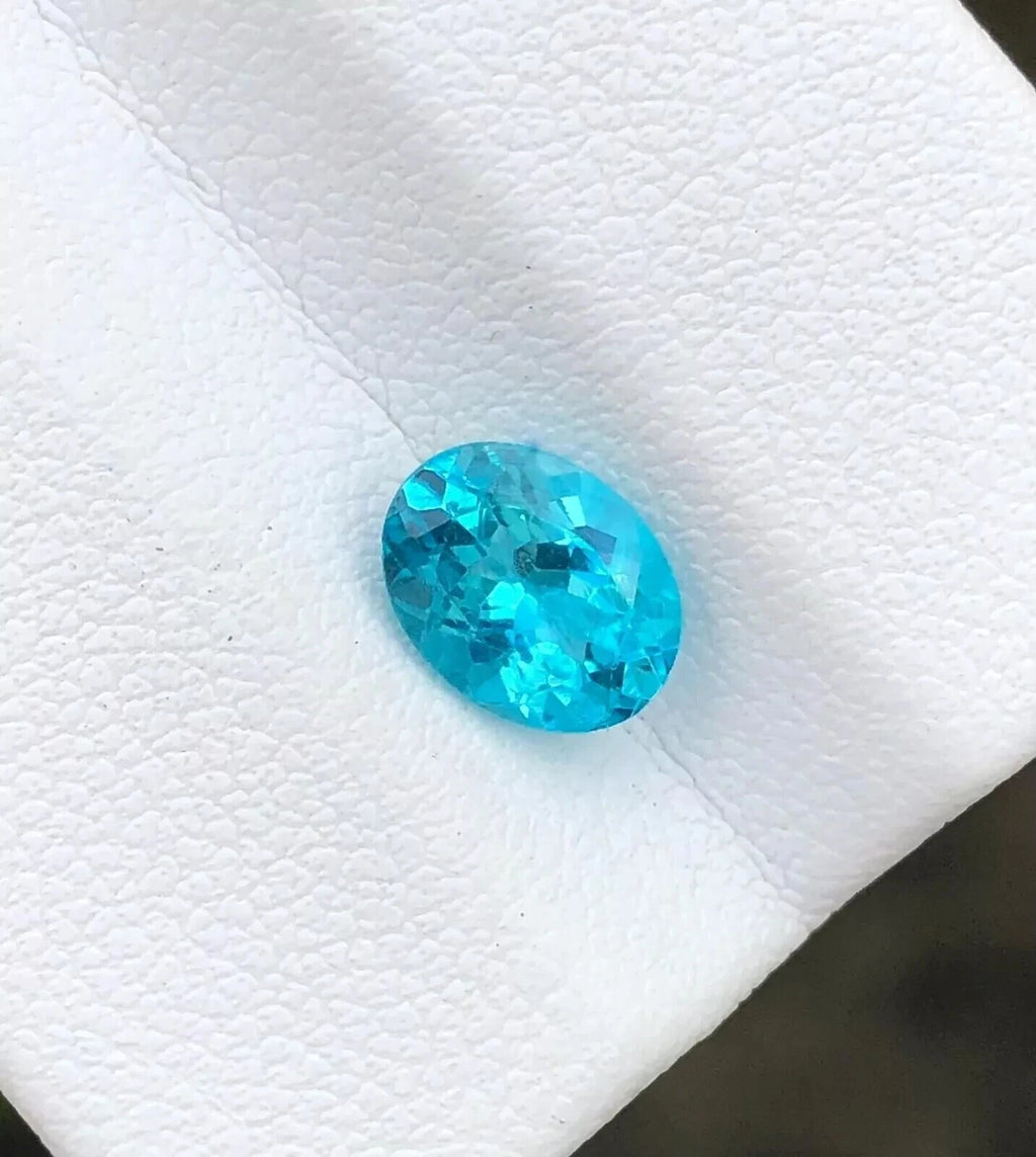 10.80 Ct Natural Paraiba Tourmaline Greenish Neon Blue Oval Cut Loose Gemstone