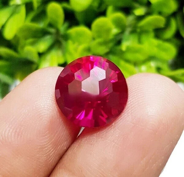 12.80 Ct Natural Red Ruby Round Facet Ball Cut Loose Certified Gemstone