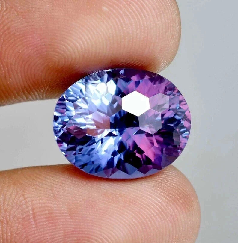 10 CT Certified Color Changing Natural Alexandrite Loose Gemstone Oval Cut