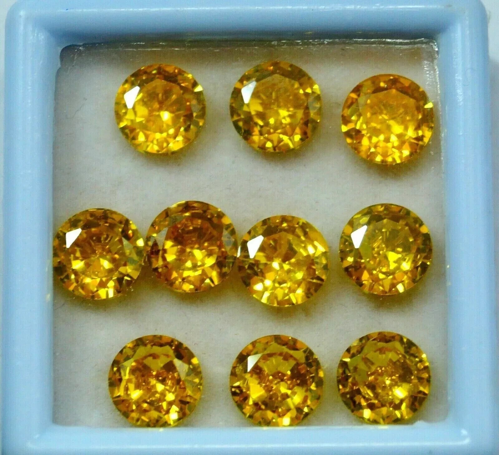 Natural 15 Pcs 4 mm Natural Yellow Sapphire Lot Round Cut Certified Gemstone