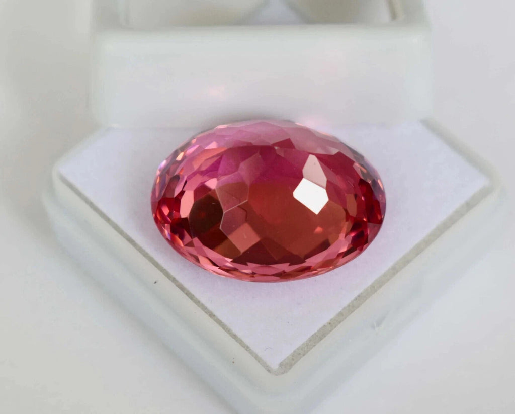 30.85 Ct Natural Padparadscha Sapphire CERTIFIED Oval Cut Ceylon Loose Gemstone