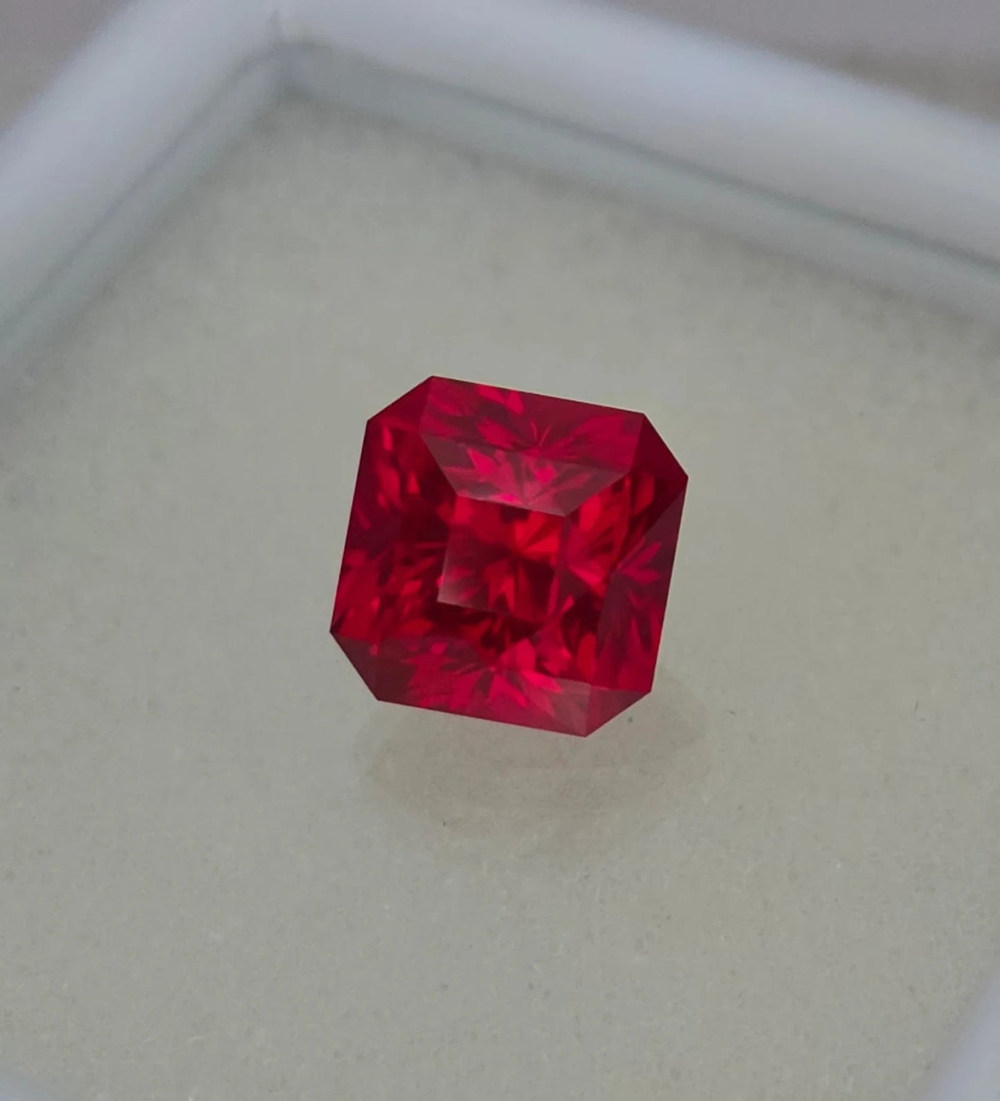 10 mm Natural Mozambique Red Ruby Asscher Cut Certified Loose GEMSTONE 5.70 Ct