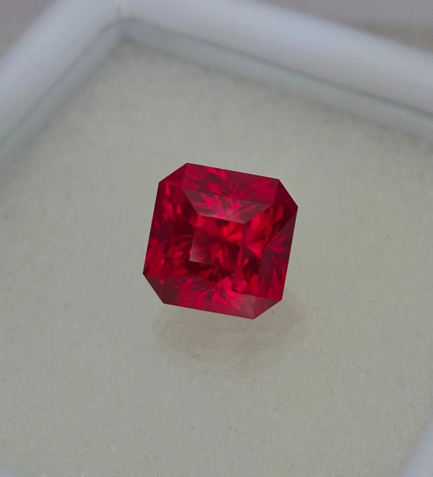 10 mm Natural Mozambique Red Ruby Asscher Cut Certified Loose GEMSTONE 5.70 Ct
