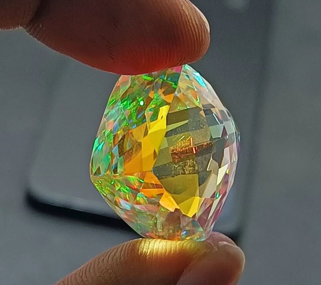 AAA 52.50 CT+ Rainbow Color Fancy Cube Natural Mystic Topaz Loose Gemstone