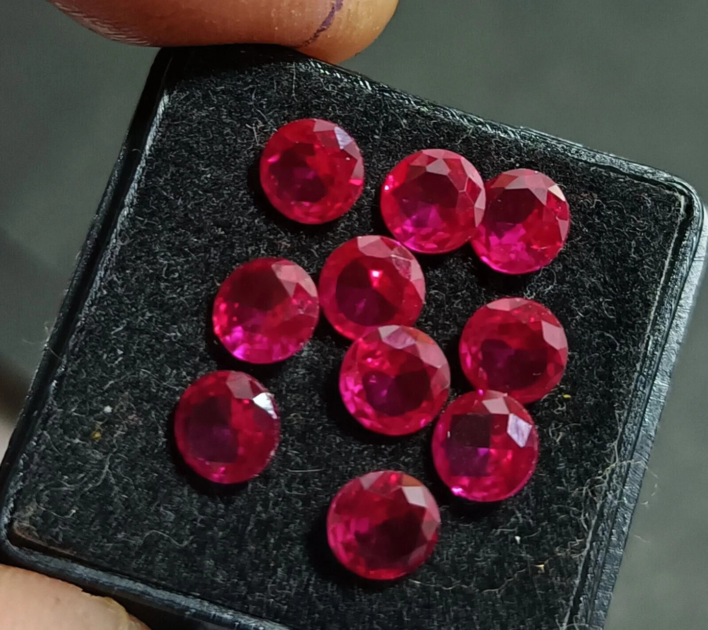 NATURAL RED RUBY 5 MM ROUND FACETED CUT LOOSE EGL CERTIFIED GEMSTONE 10 PCS