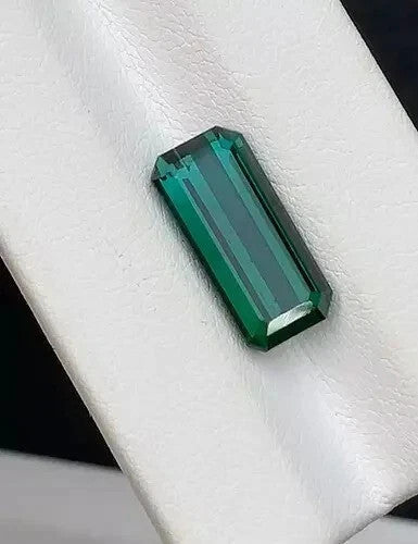 10.80 Ct Natural Green Tourmaline Emerald Cut Loose Gemstone GIE Certified