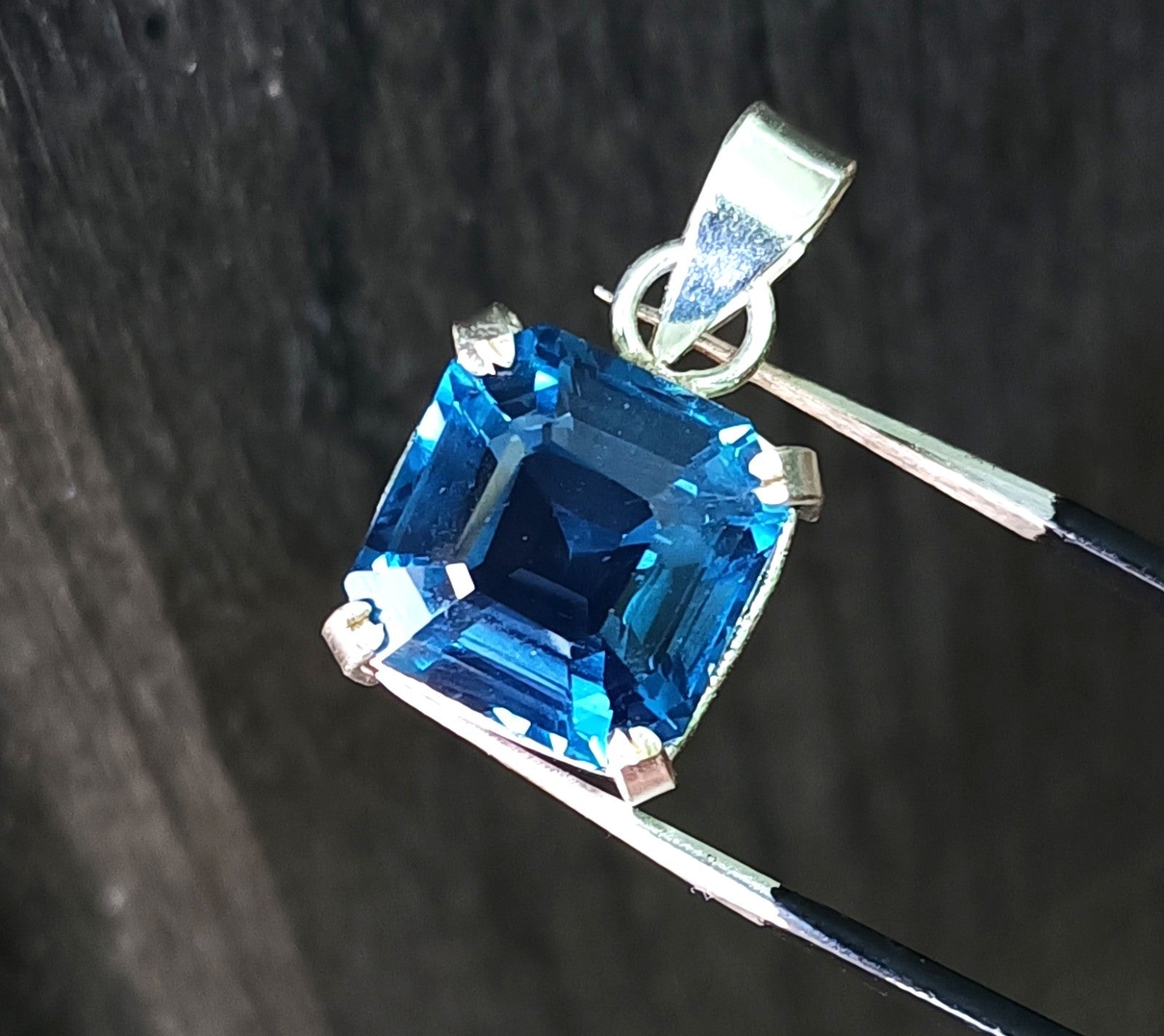 Certified 30 ct Natural Paraiba Tourmaline 925 Silver Pendant Loose Gemstone