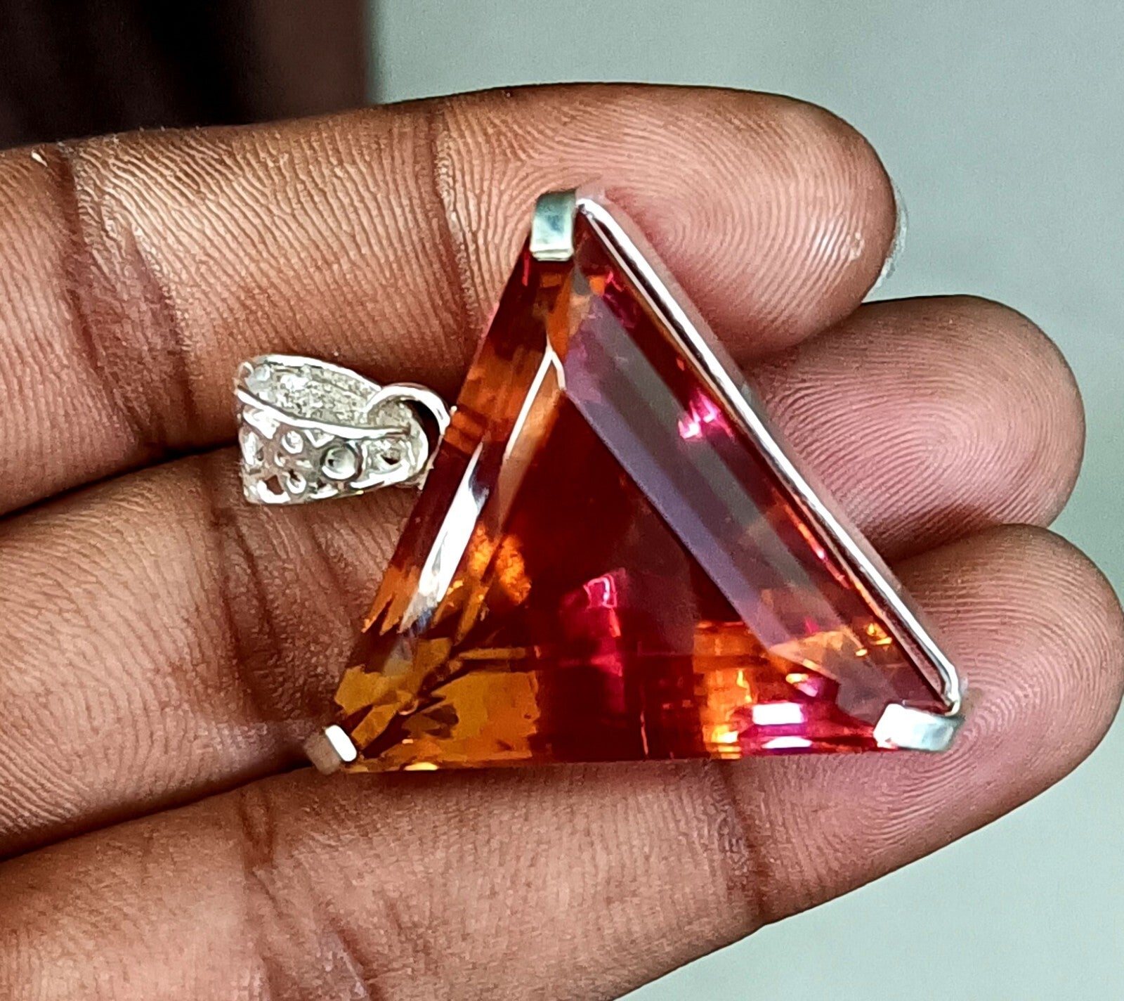 EGL Certified 109.35Ct FANCY Natural Zultanite 925 Silver Pendant Loose Gemstone