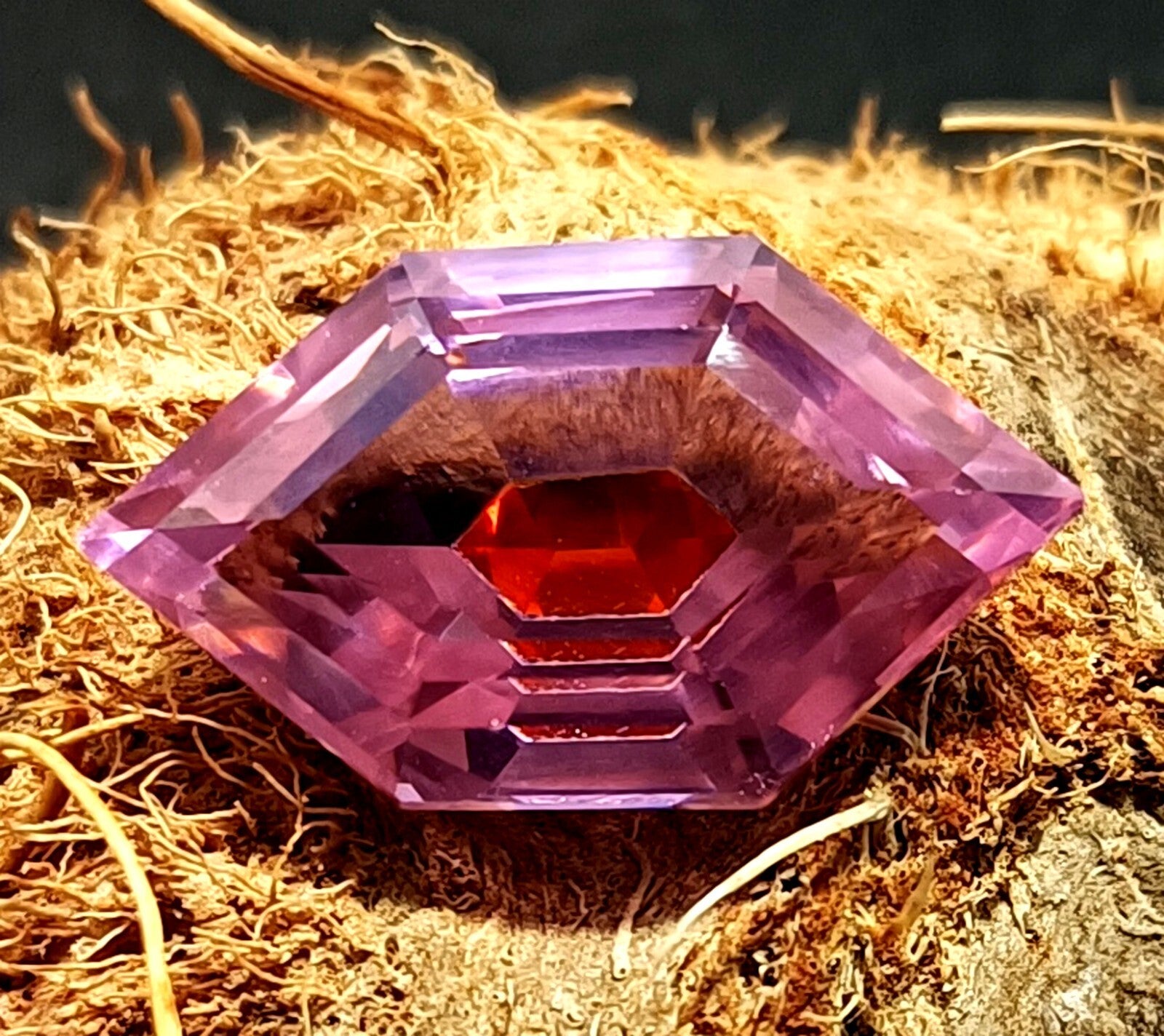 24.70 Ct A++ NATURAL Ceylon PITAMBARI Sapphire Bi-Color Certified Fancy GEMSTONE