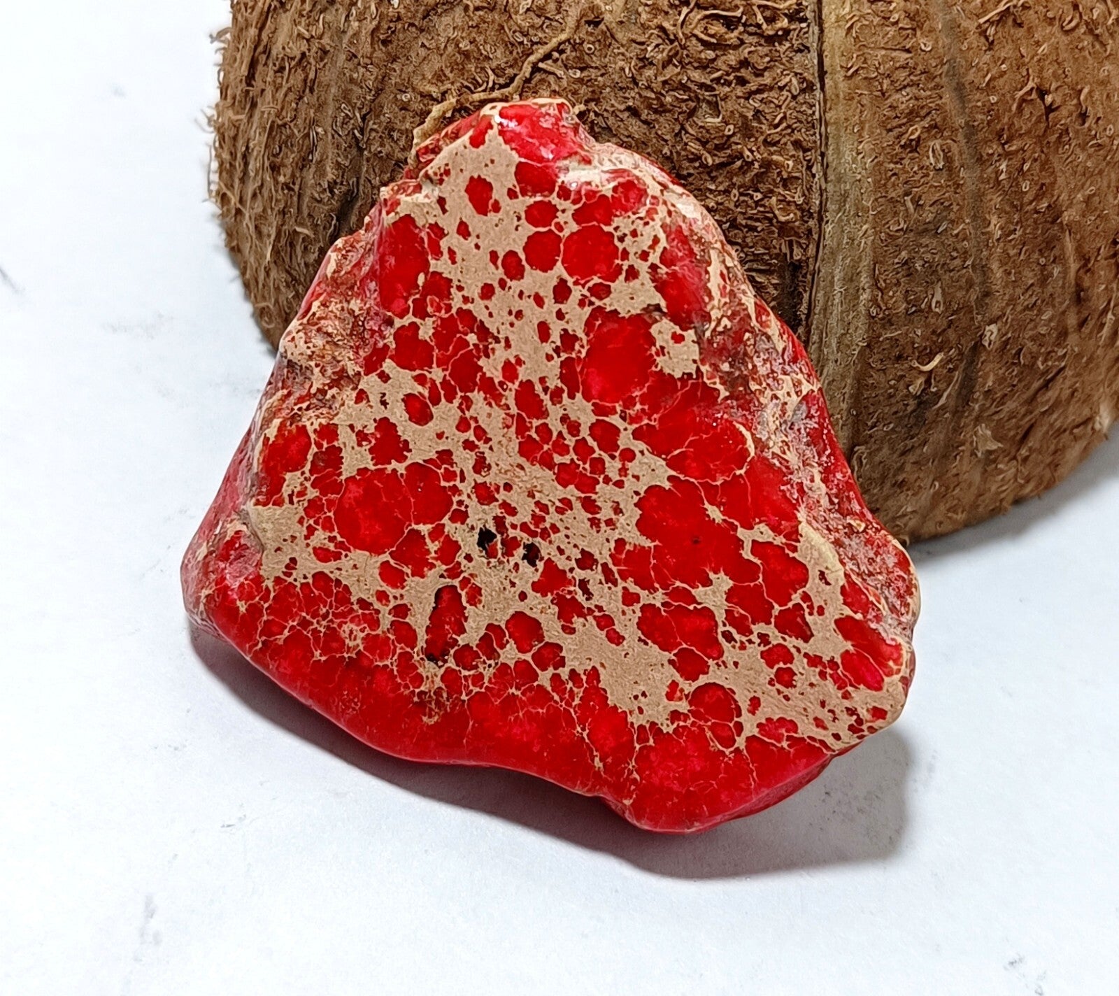 77.5 Ct Natural Arizona Superior Red Turquoise Slab Rough Certified Gemstone