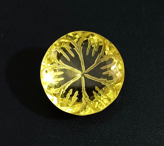 41.05 Ct Round Fine Cut EGL Certified Brazilian Lemon Color Topaz Loose Gemstone