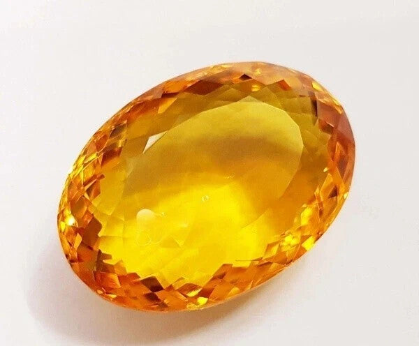 Yellow Color Citrine Natural 100 Ct Oval Cut Brazilian Pendant Size Gemstone