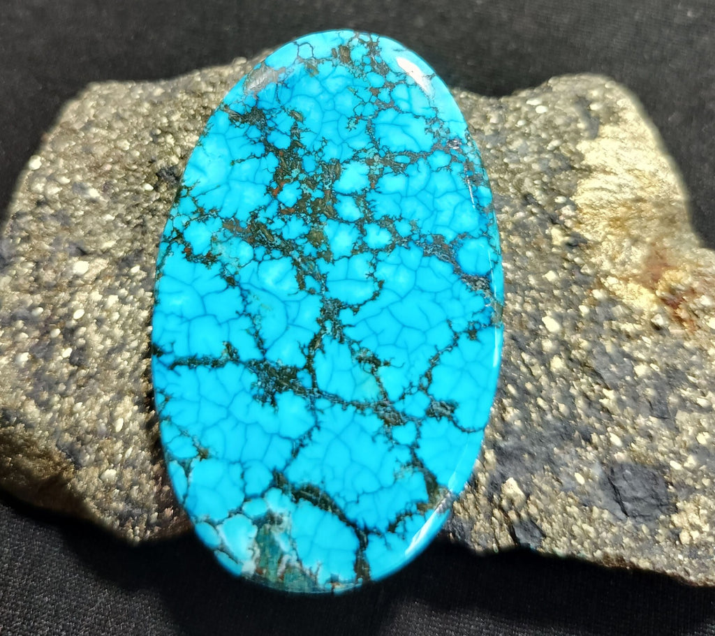 80.50 Ct Natural Turquoise Arizona blue oval Cut Loose Gemstone With Free Gift