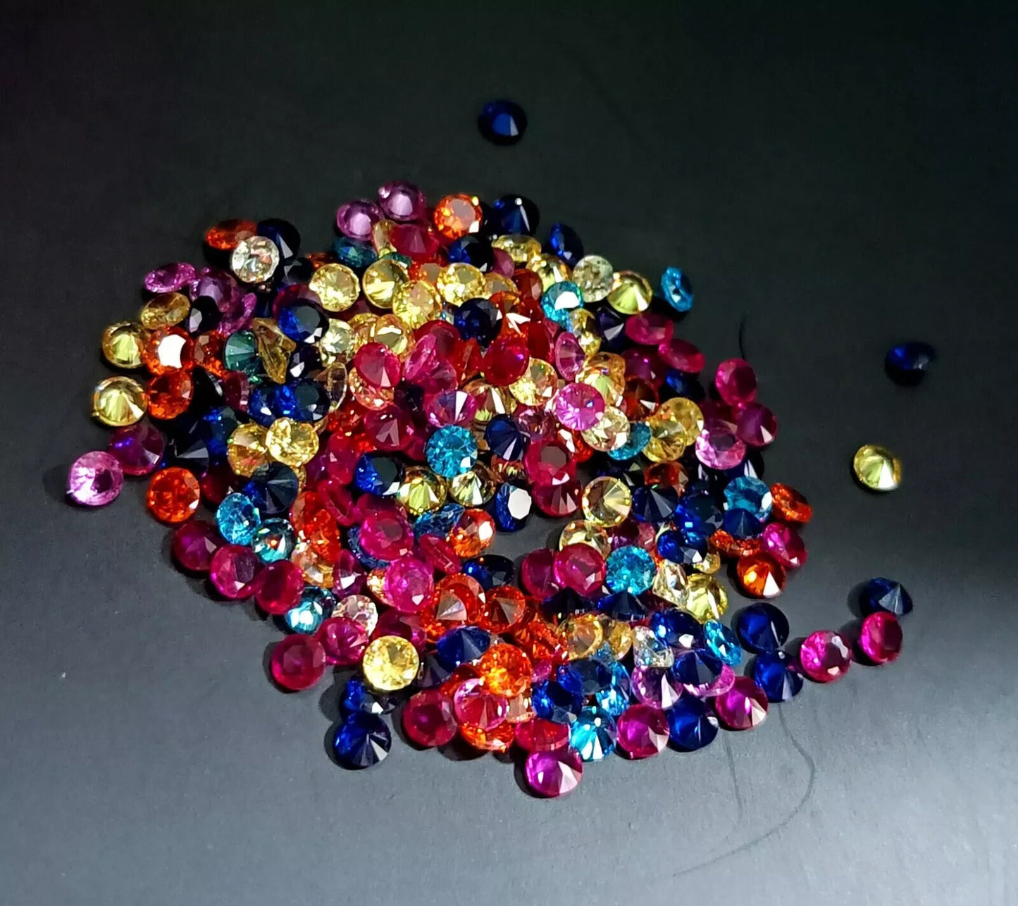 Natural Mix Color Sapphire 6 mm Cut Round 20 Piece Certified Loose Gemstone Lot