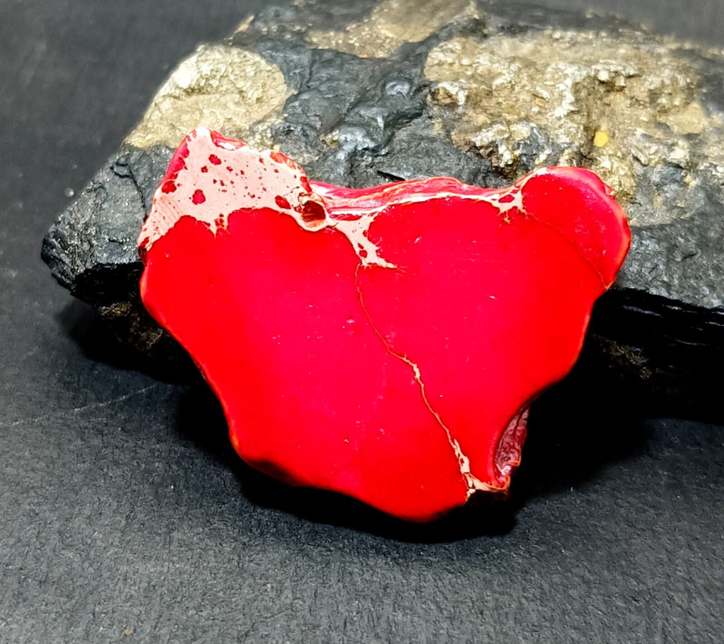 45.35 Ct Natural Arizona Superior Red Turquoise Slab Rough Certified Gemstone