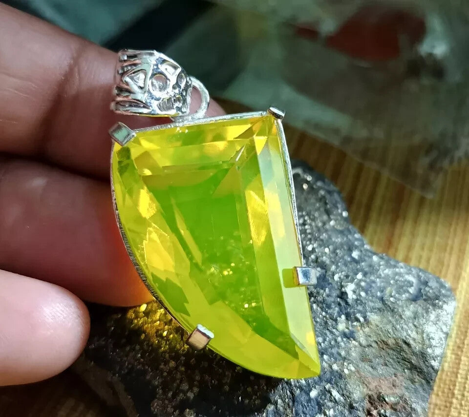 EGL Certified 69.15 Ct Natural Opal 925 Solid Silver Pendant Loose Gemstone