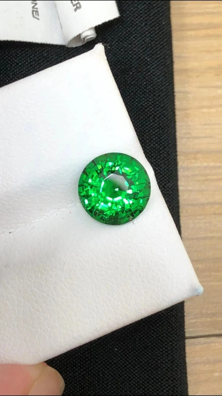 6.45 Ct Natural GIE Certified Green Emerald Colombian Round Cut Loose Gemstone