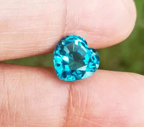 9.80 Ct Natural Paraiba Tourmaline Greenish Neon Blue Heart Cut Loose Gemstone