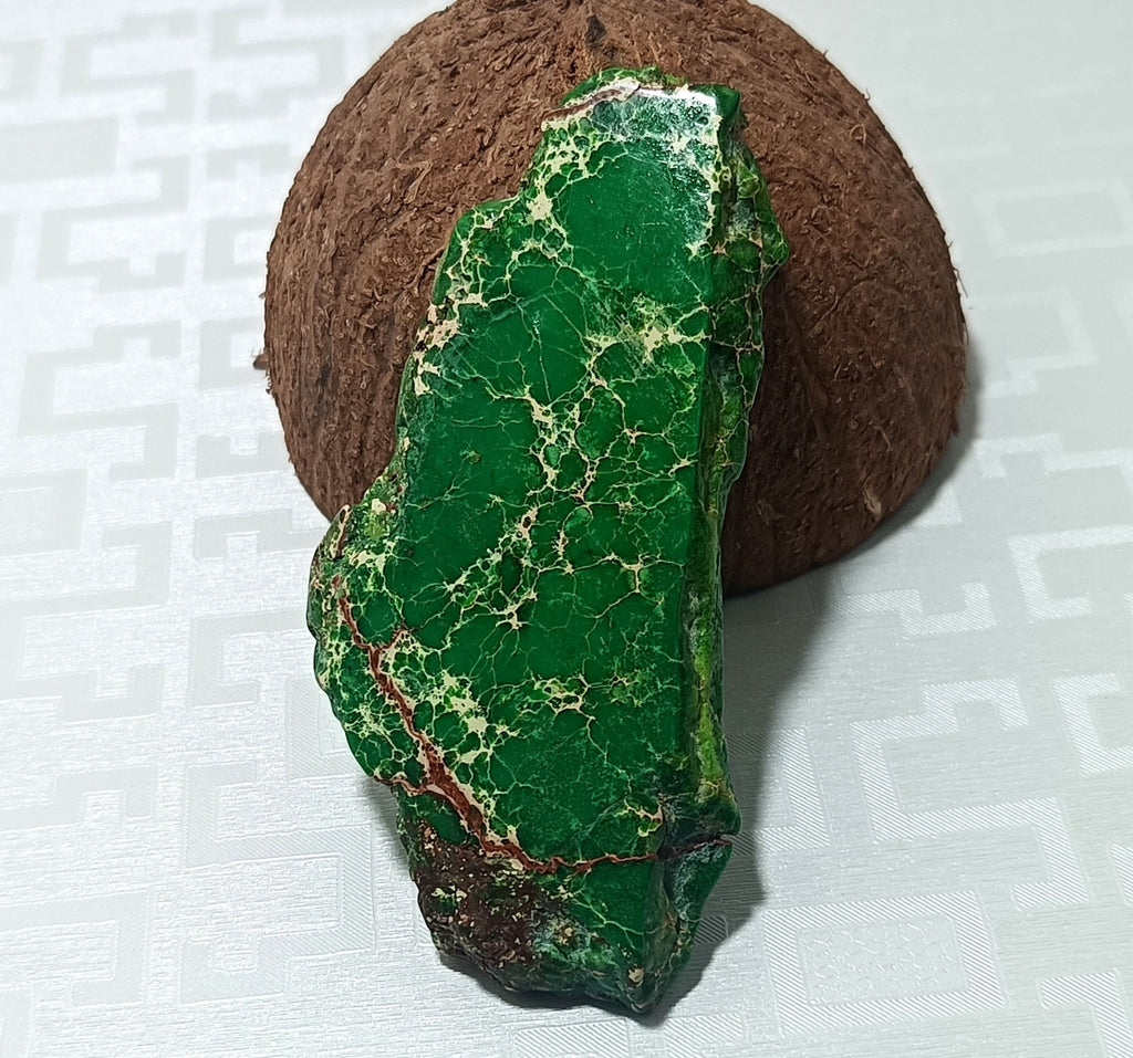 126.30 Ct Natural Arizona Superior Green Turquoise Slab Rough Certified Gemstone