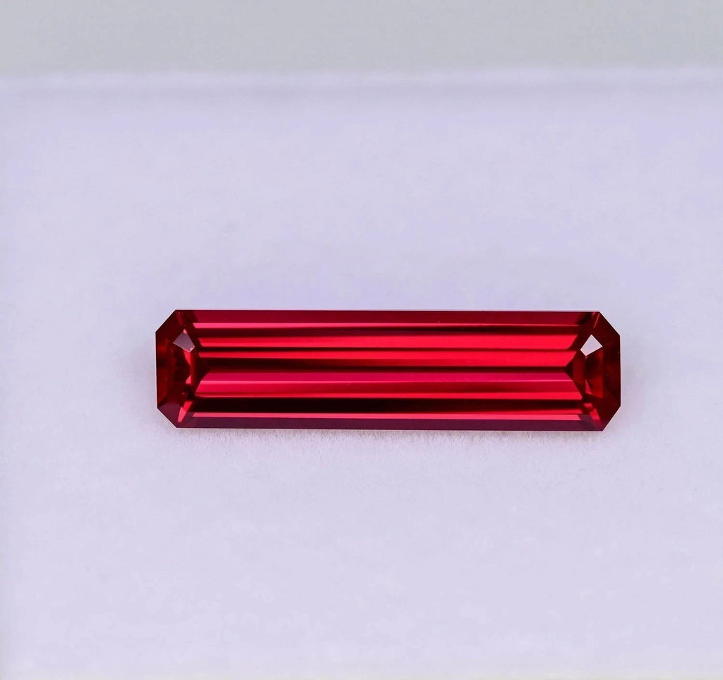 4.75 Ct GIE Certified Natural Mozambique Red Ruby Emerald Cut Loose Gemstone