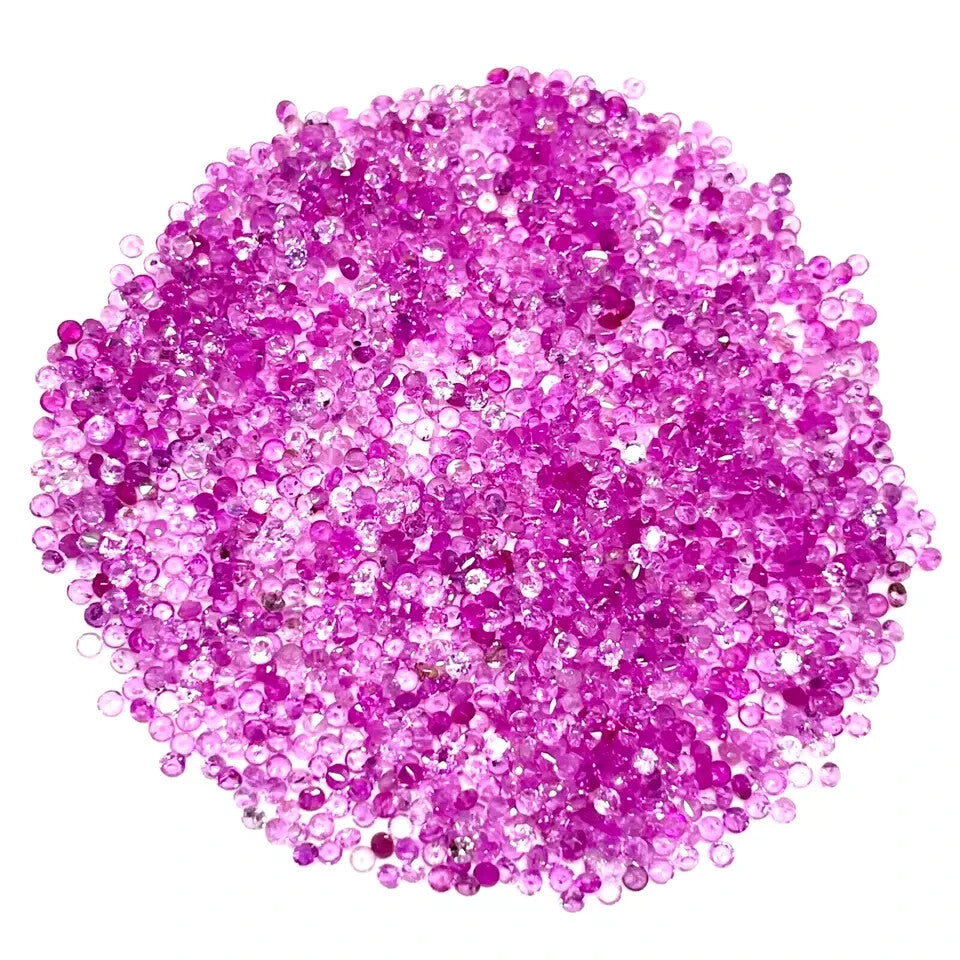 Natural Pink Color Sapphire 4 mm Round Cut Lot 100 Pcs Certified Loose Gemstone