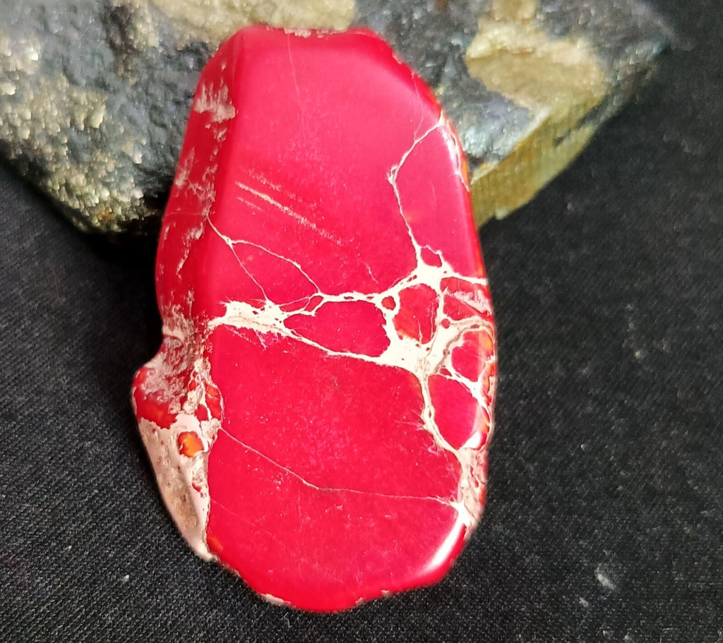 82.70 Ct Natural Arizona Superior Red Turquoise Slab Rough Certified Gemstone