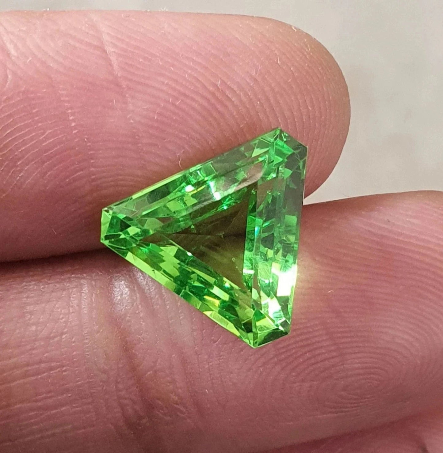 10 Ct Natural Green Peridot Triangle Cut Quality GIE Certified Loose Gemstones