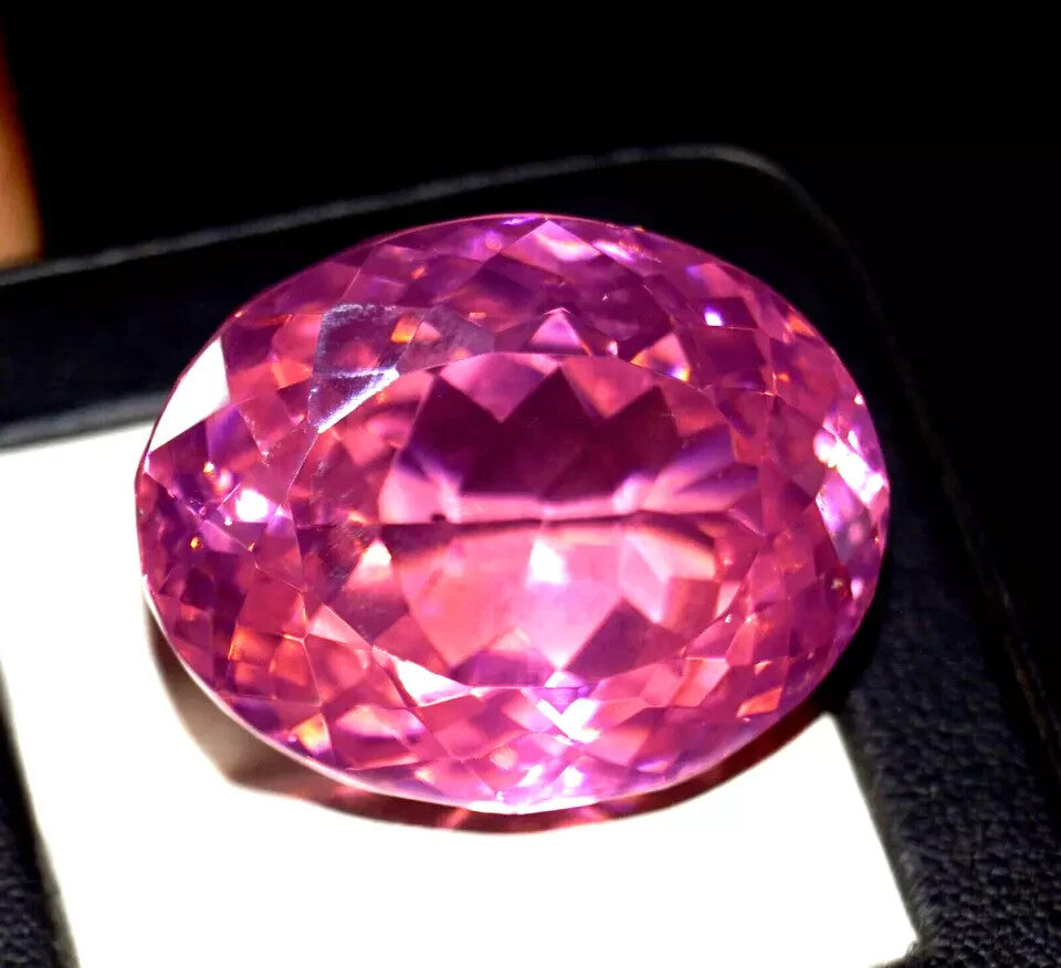 EGL 198.50 Ct Certified Natural Pink Zircon Cambodian Oval Cut Loose Gemstone