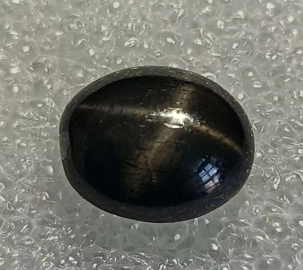 Black Star Sapphire 4 Rays 5.75 Ct Oval Cabochon Natural Gemstone