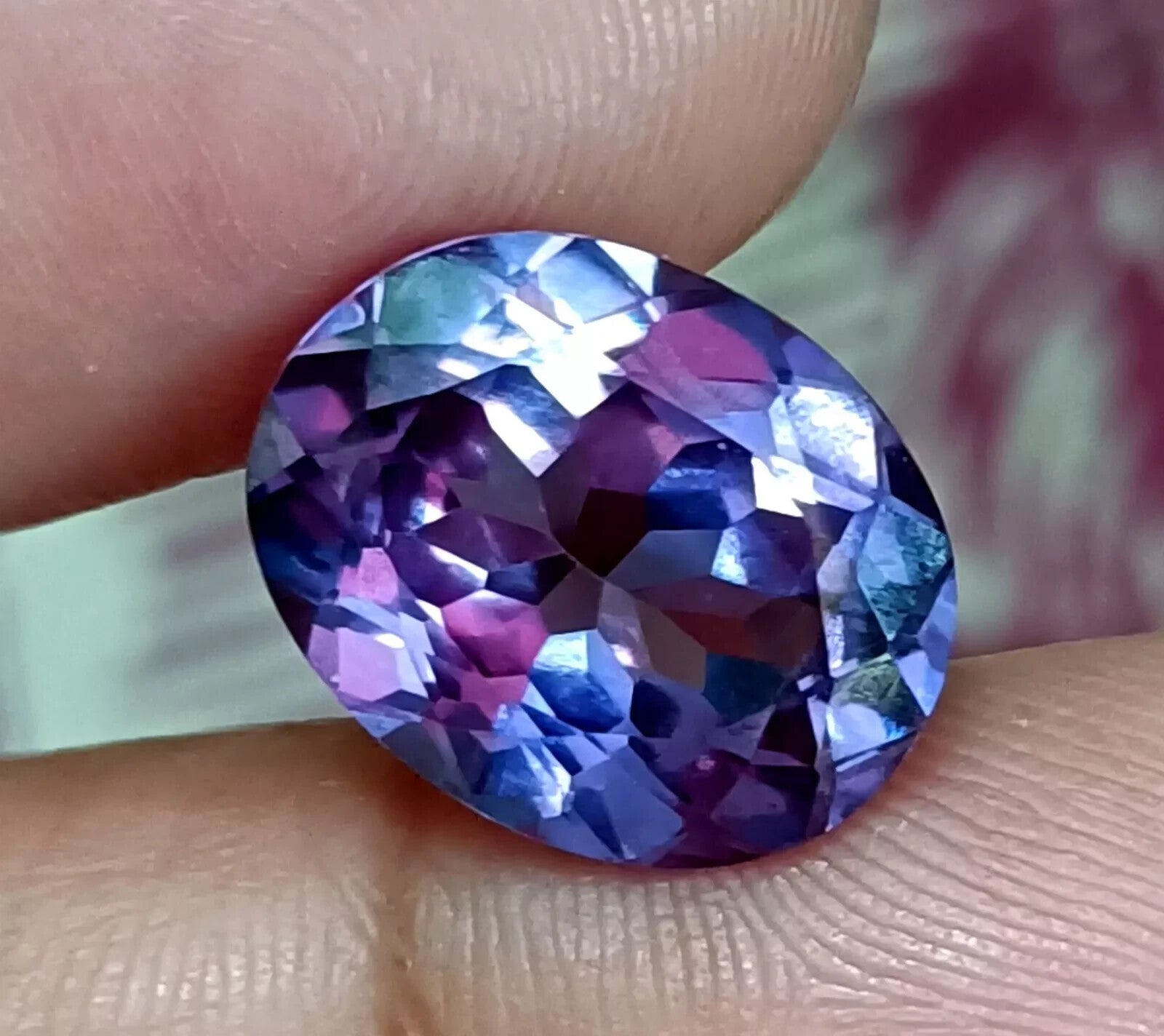 A++ NATURAL Montana Bi-Color Change Alexandrite Oval Cut Loose GEMSTONE 11.85 Ct