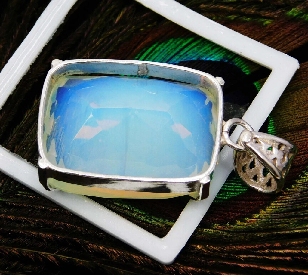 74 CT EGL Certified Natural Welo Opal 925 Solid Silver Pendant Loose Gemstone