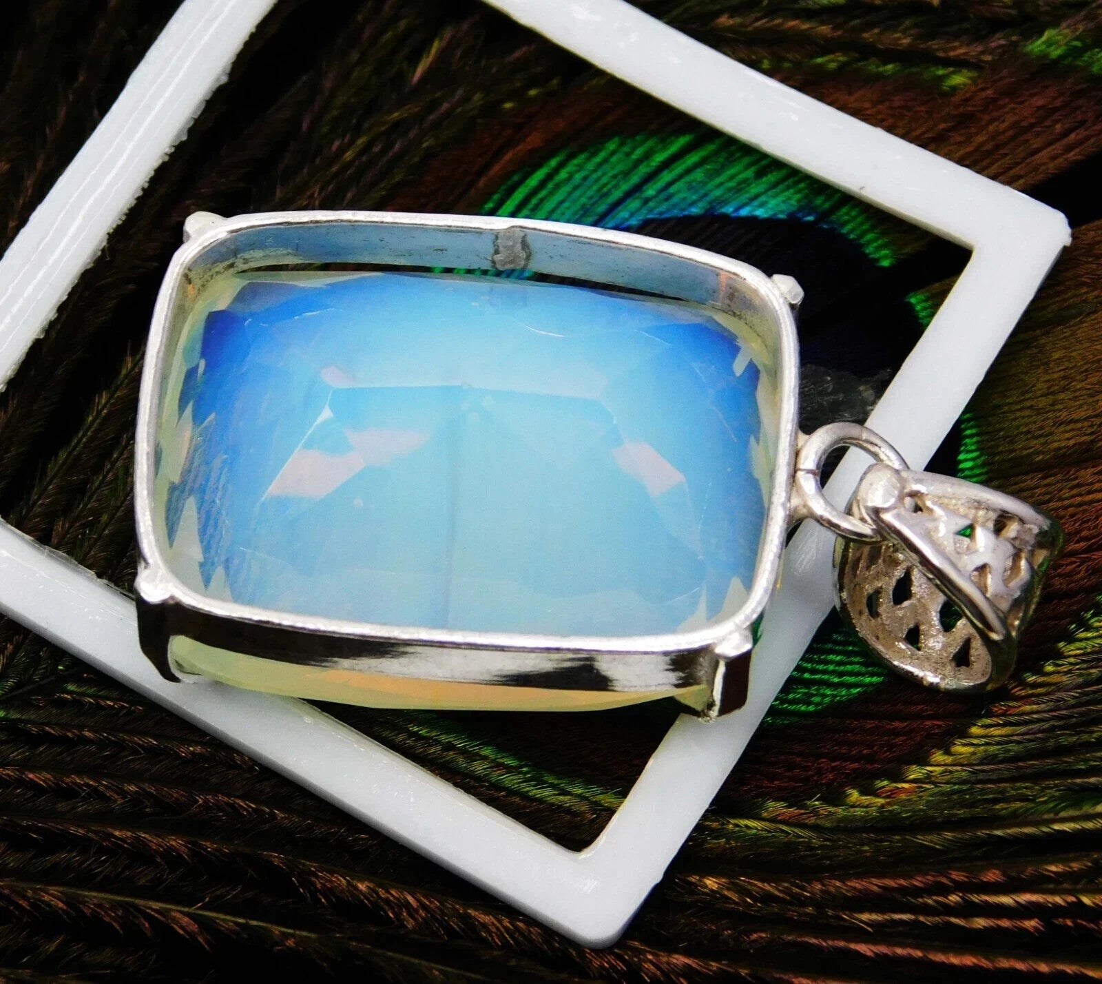 74 CT EGL Certified Natural Welo Opal 925 Solid Silver Pendant Loose Gemstone