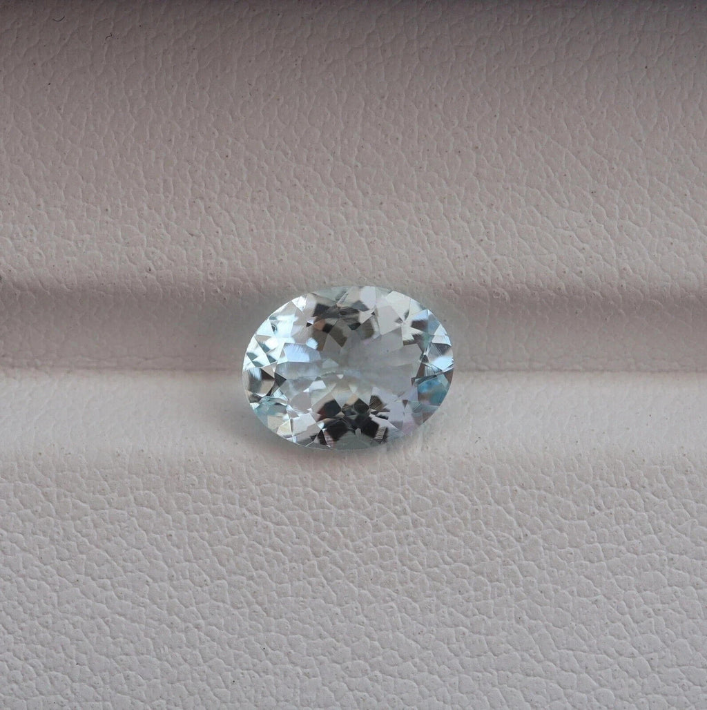 A+ Natural Ocean Blue Aquamarine GIE Certified Oval Cut GEMSTONE 8 Ct