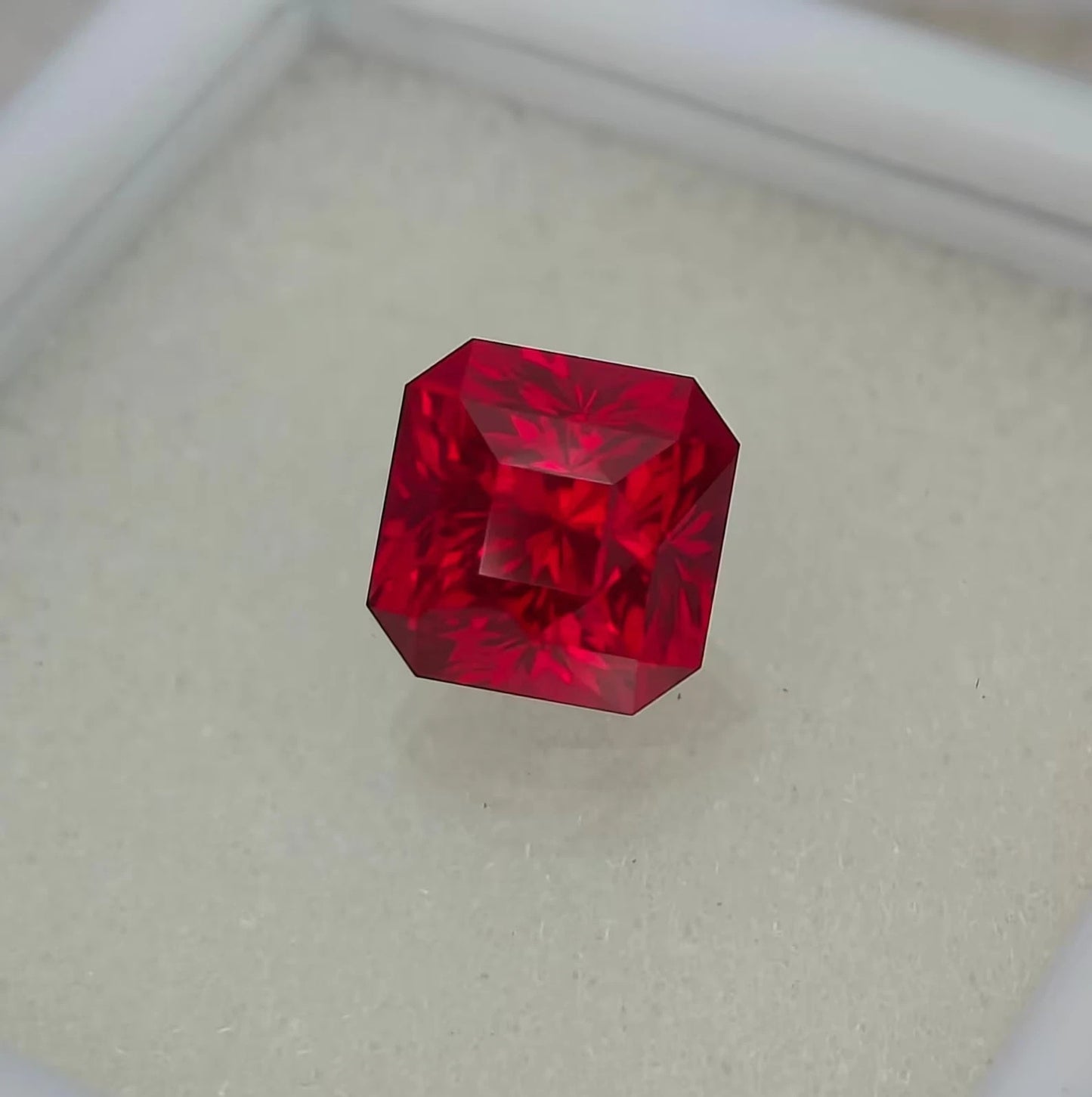 10 mm Natural Mozambique Red Ruby Asscher Cut Certified Loose GEMSTONE 5.70 Ct