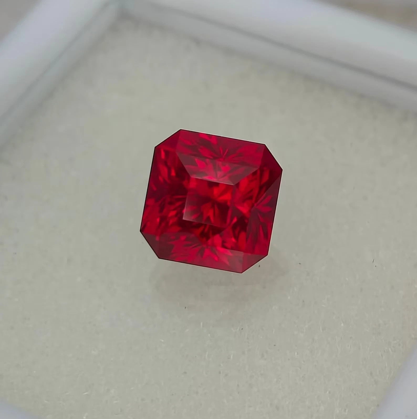 10 mm Natural Mozambique Red Ruby Asscher Cut Certified Loose GEMSTONE 5.70 Ct