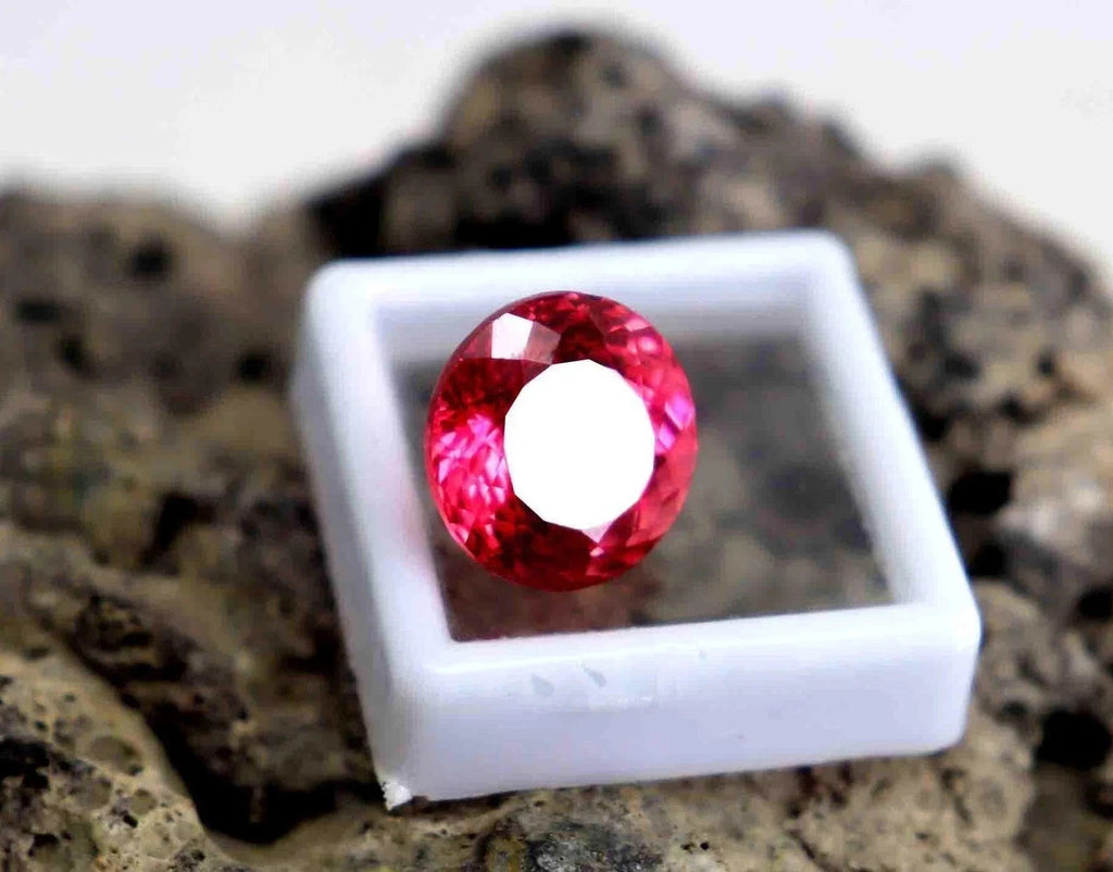 40.80 Ct Certified Round Cut Natural Padparadscha Sapphire Loose Gemstone