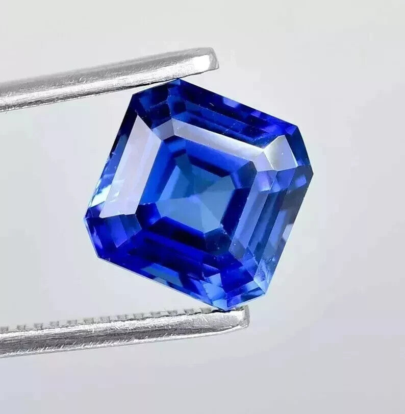 AAA 10.45 CT Natural Blue Sapphire Asscher Cut Loose Gemstone Certified