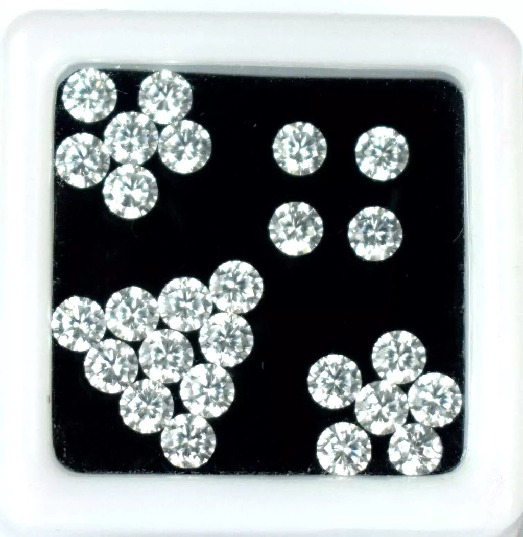 10 x 10 mm Natural Certified White Sapphire Lot Round 10 Pcs Certified Gemstone