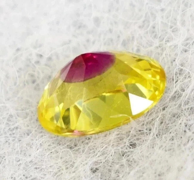 10.26 CT Natural Pitambari Sapphire Bi-Color Oval Loose GIE Certified Gemstone