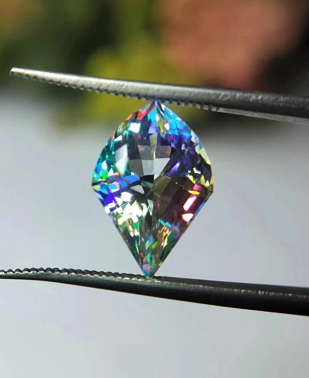 51 Ct Natural Mystic Topaz Loose Rainbow Color Fancy Cut Certified Gemstone