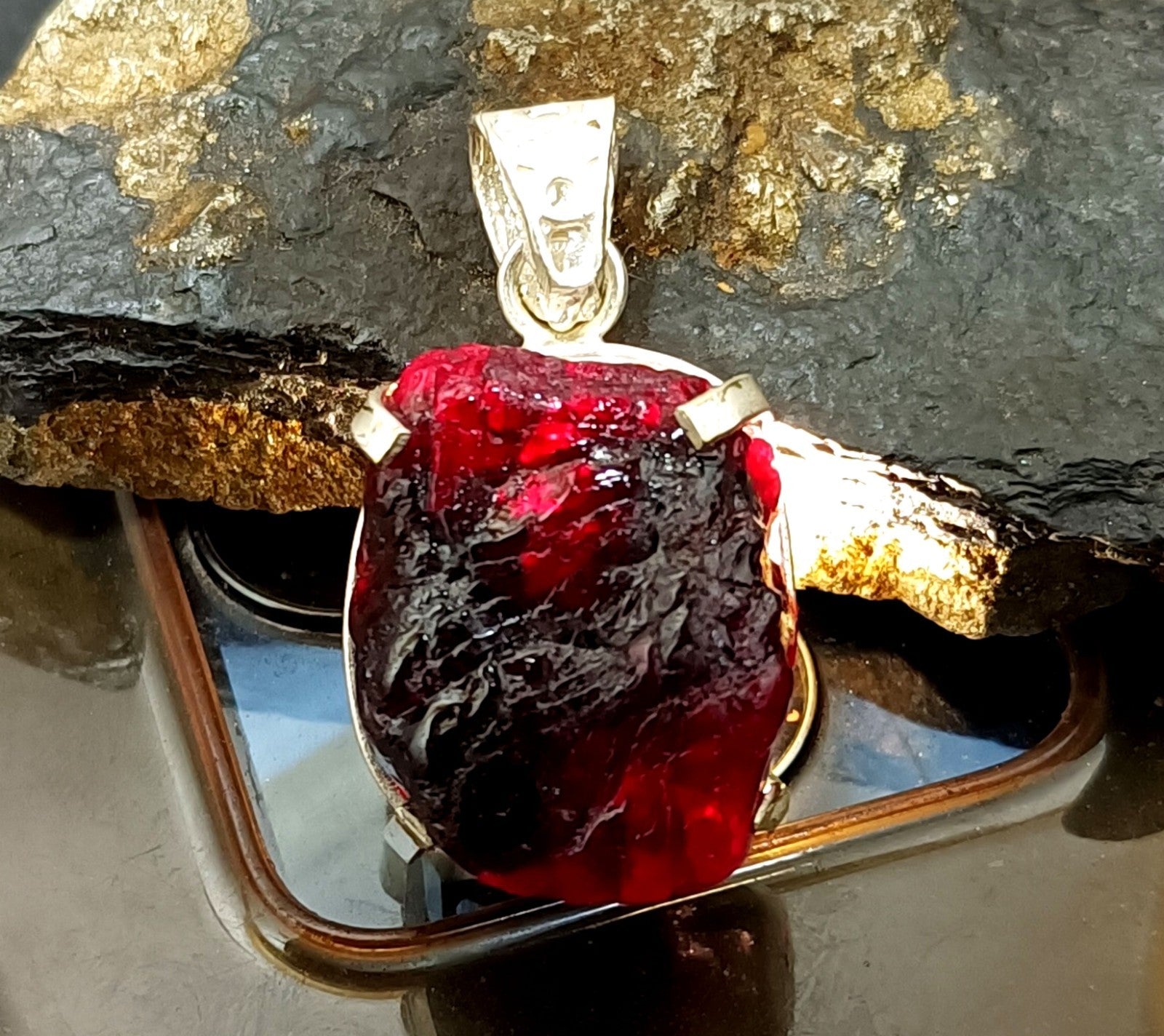 EGL Certified 99.05 Ct Natural PAINITE 925 Solid Silver Pendant LOOSE Gemstone