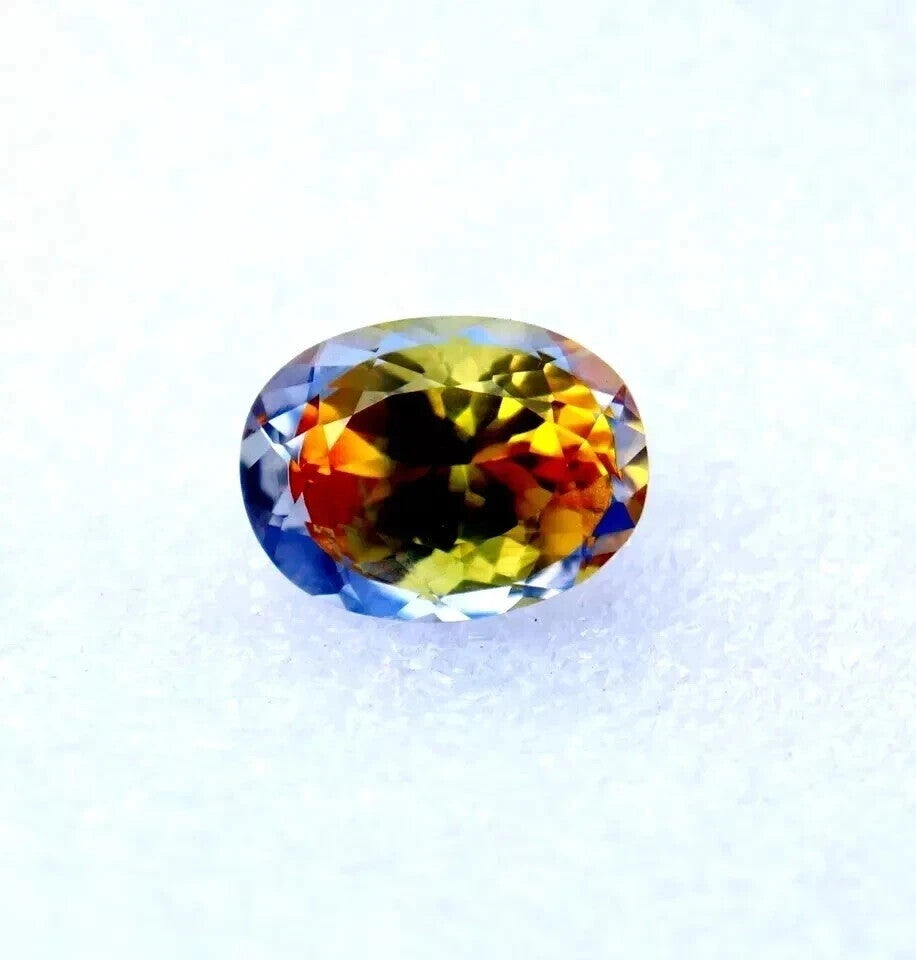 10 Ct+ Natural Bi-Colour Pitambari Sapphire Oval Cut Certified Loose Gemstone