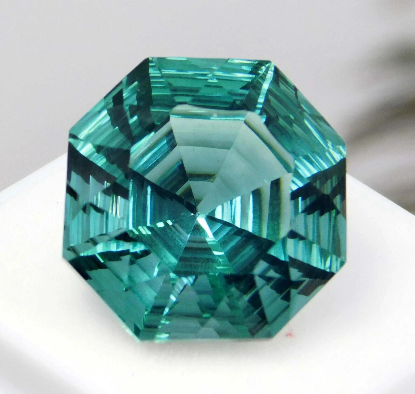 Natural Grandidierite Bluish Green Asscher Cut 19.40 Ct Rare Gemstone Certified
