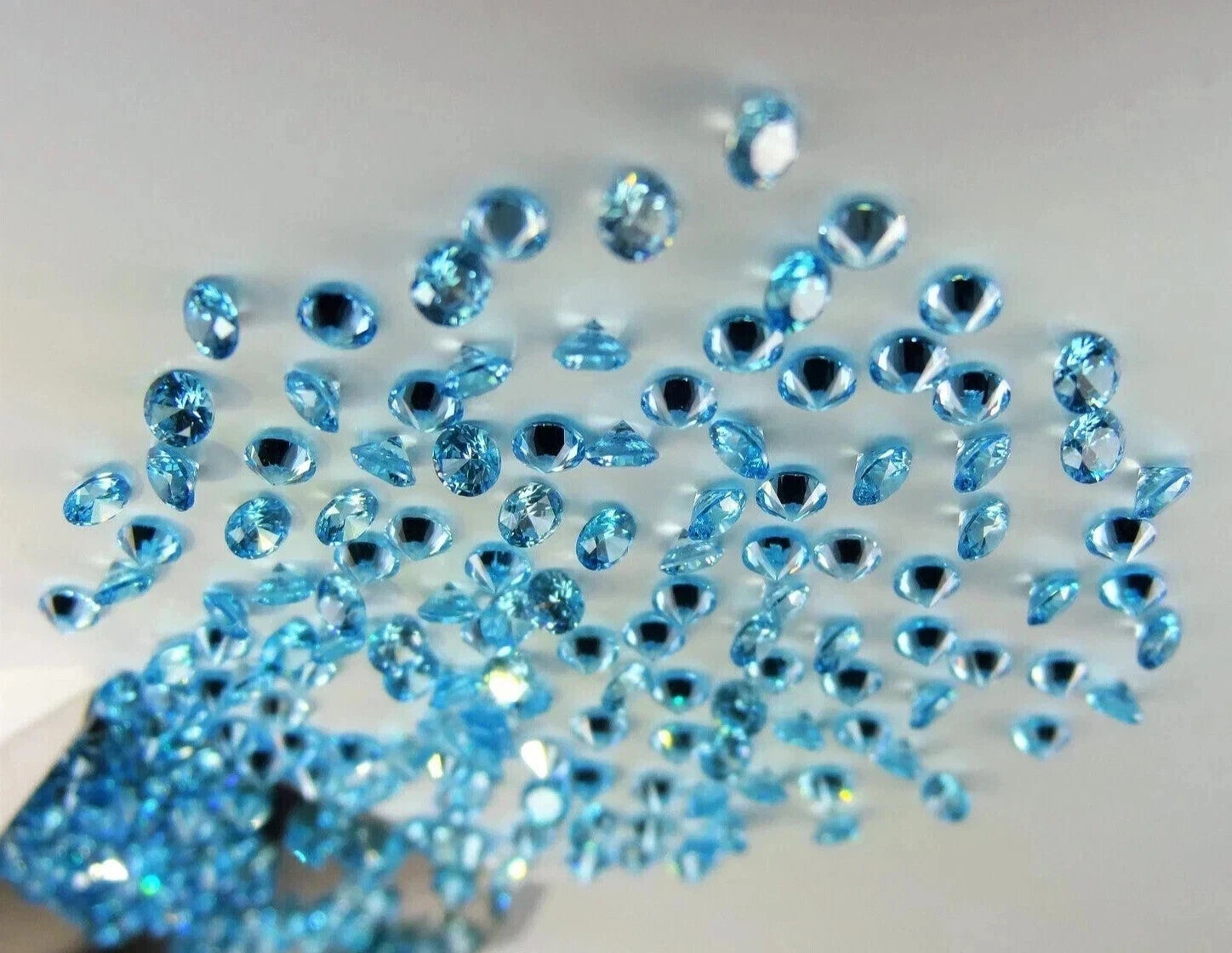 4 MM 24 Pcs Lot Natural Santa Maria Aquamarine Round Cut EGL Certified Gemstone